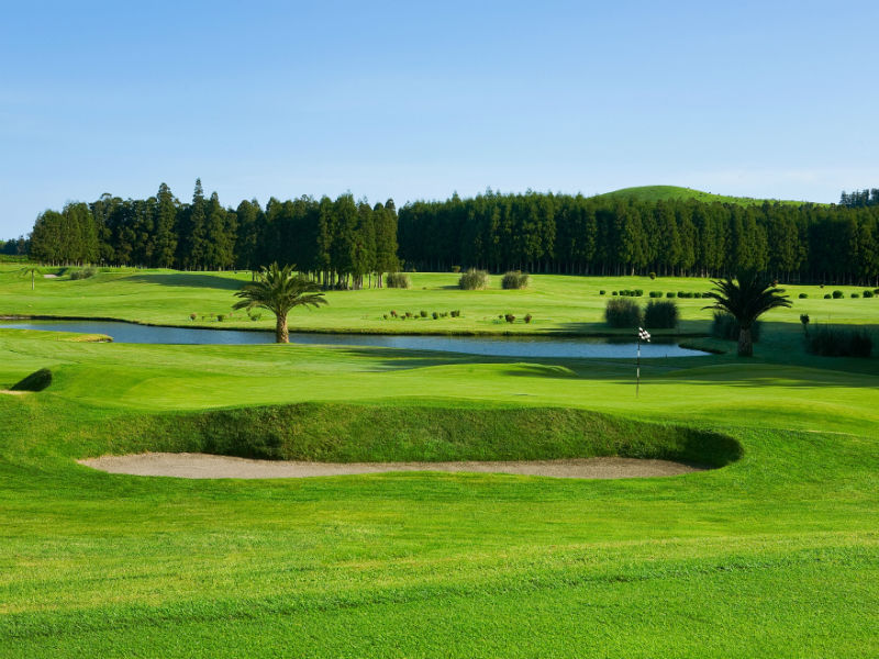 Check out the beautiful scenery in Portugal at the Furnas Golf Course in Sao Miguel Island, Azores