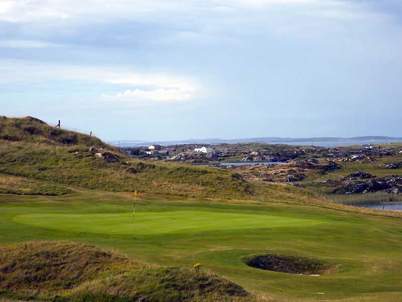 Play a testing game of golf at the beautiful Connemara Championship Golf Links in Galway, Ireland 