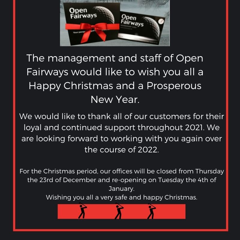 Open Fairways Christmas Opening Hours